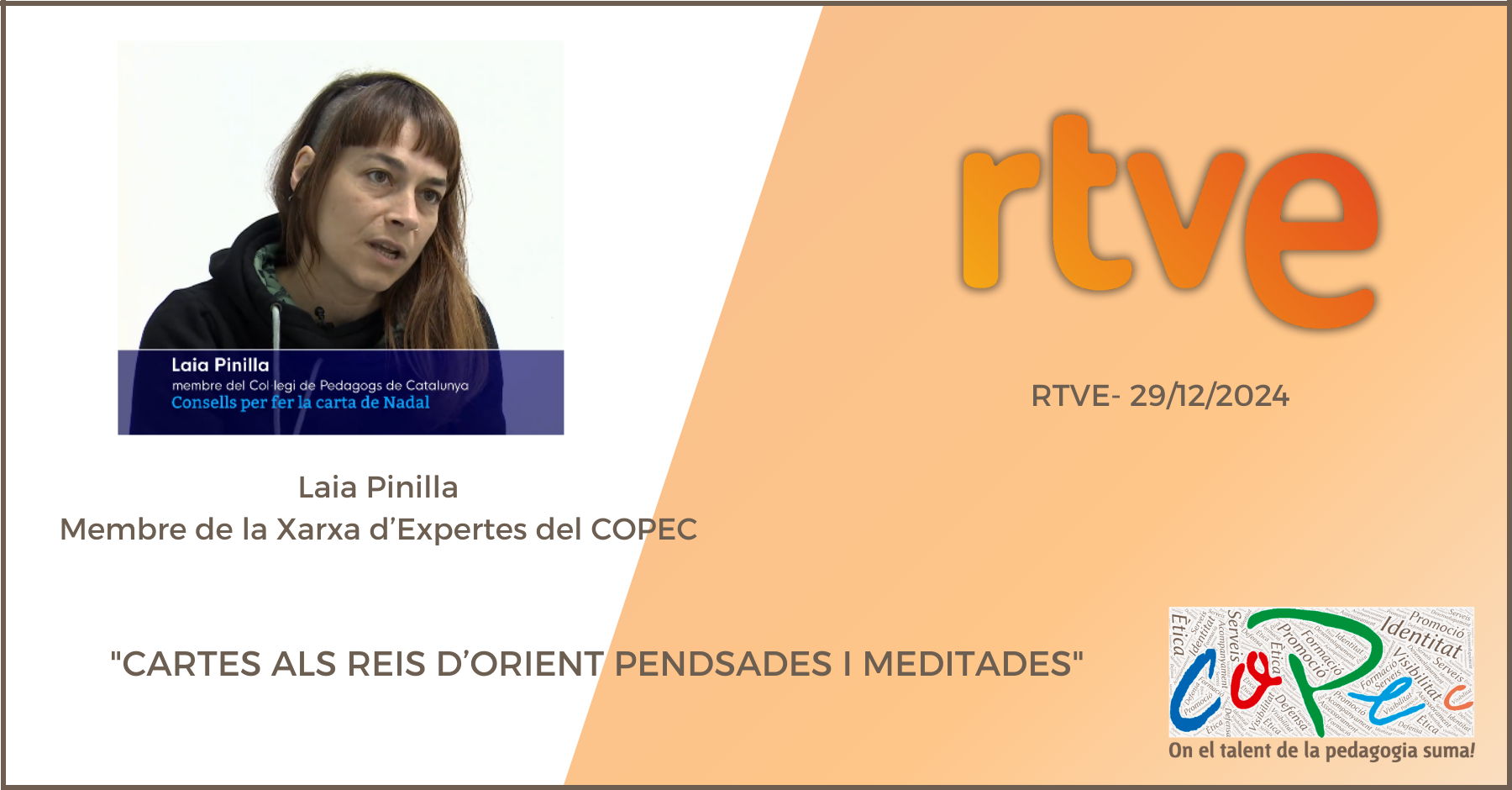 "CARTES ALS REIS D’ORIENT PENDSADES I MEDITADES", RTVE, L.PINILLA